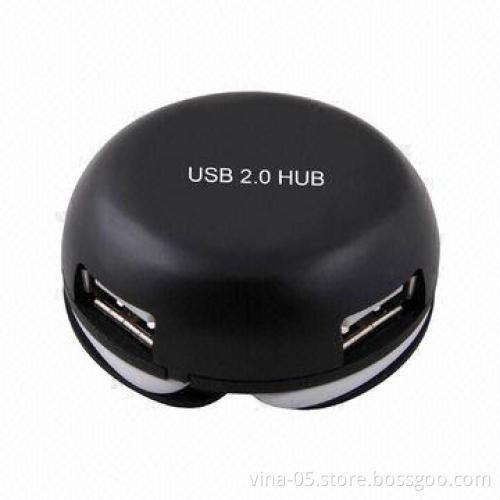 High Speed Mini 4 Port USB, 2.0 Hub for Laptop